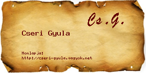 Cseri Gyula névjegykártya