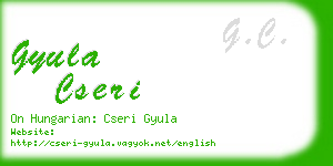 gyula cseri business card